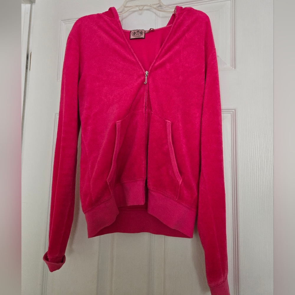 Juicy Couture Hot Pink Terrycloth Hoodie